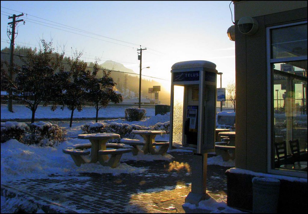 Golden Sunrise at the Golden Arches in Golden by Nawitka