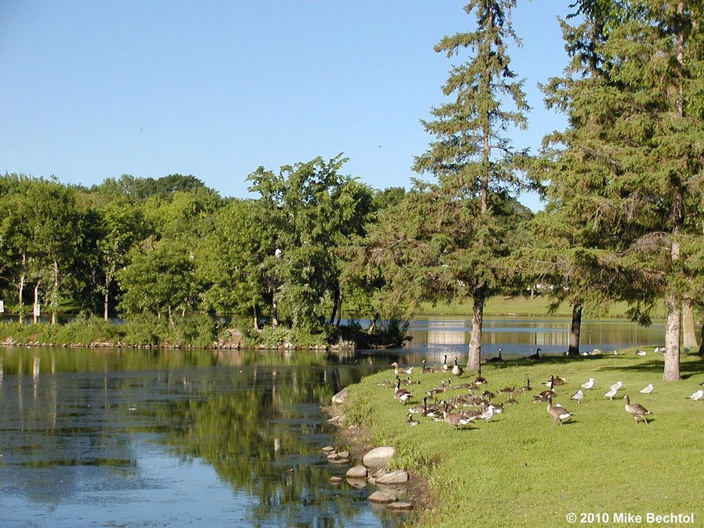 Grotto Lake - Adams Park - Fergus Falls, Minnesota by Mike Bechtol