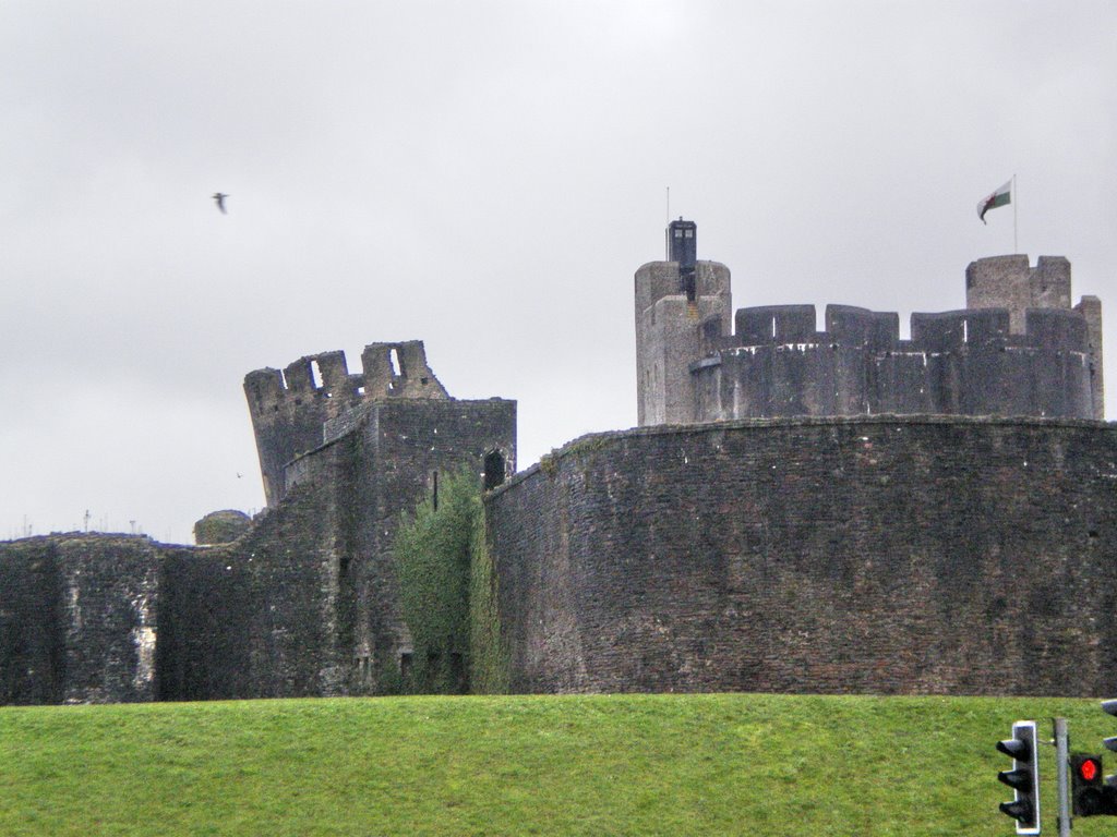 Dr Who visiting Caerphilly Castle 2 by Gareth.Stadden