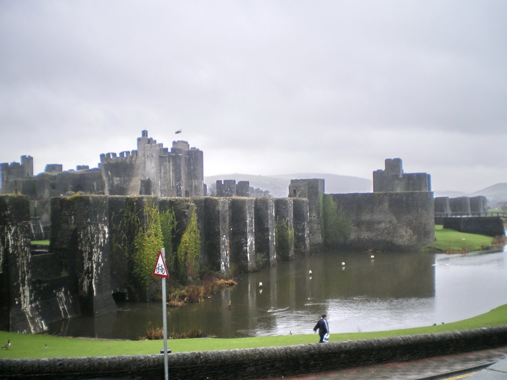 Dr Who visiting Caerphilly Castle 1 by Gareth.Stadden