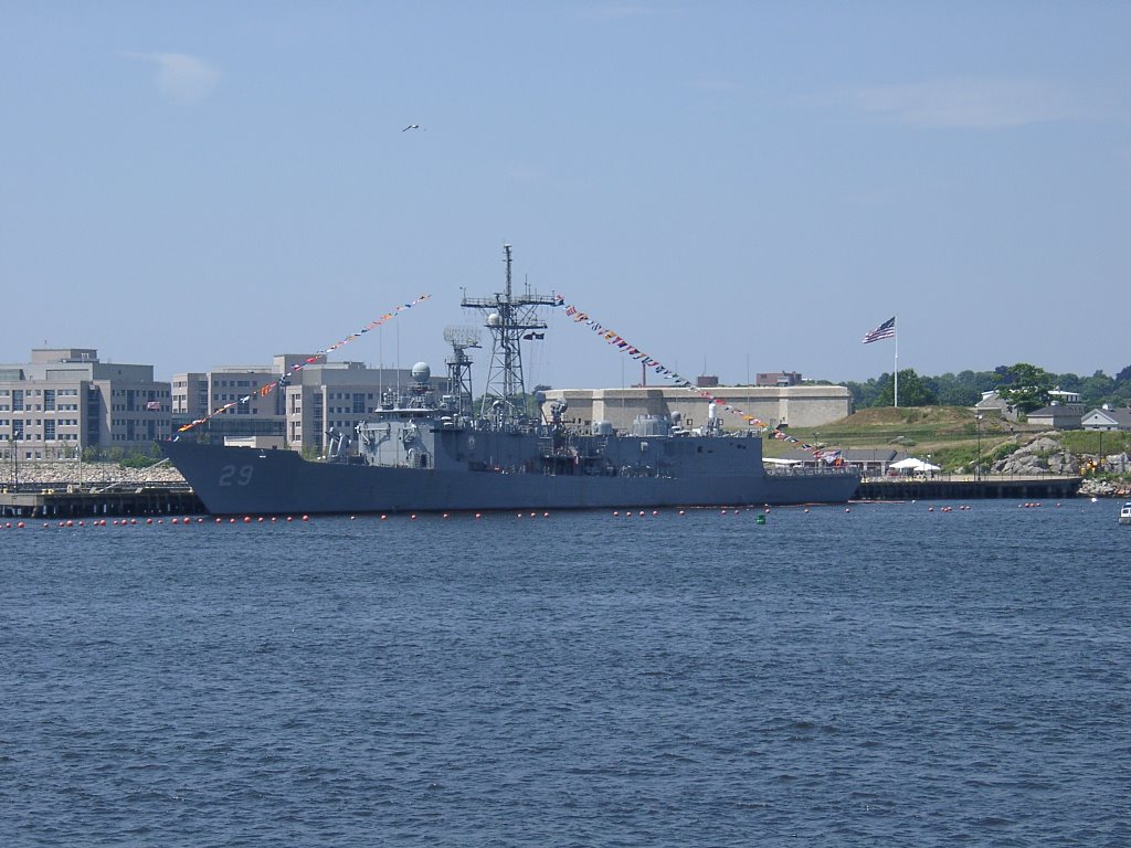 US Warship - New London, Connecticut - July 6, 2003 by Clay McQueen