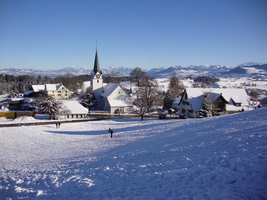 Hirzel Vorderi Höchi im Winter by Swissonline