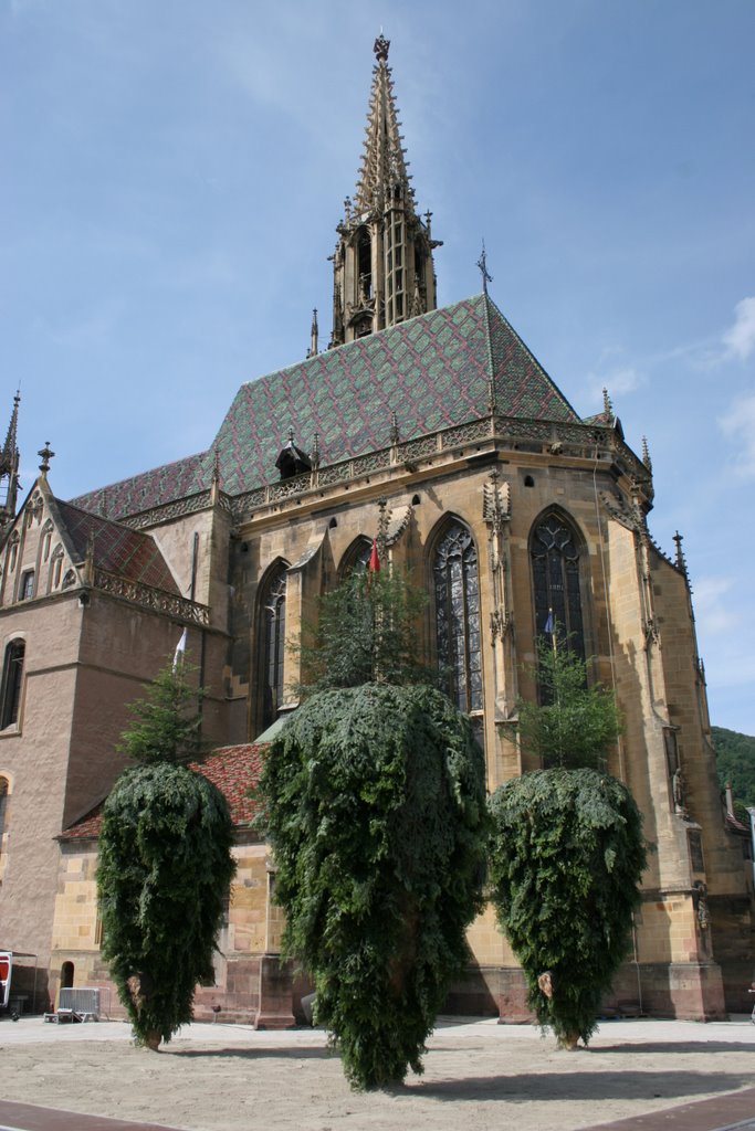 Trois sapins devant collégiale 30 juin by omalbos