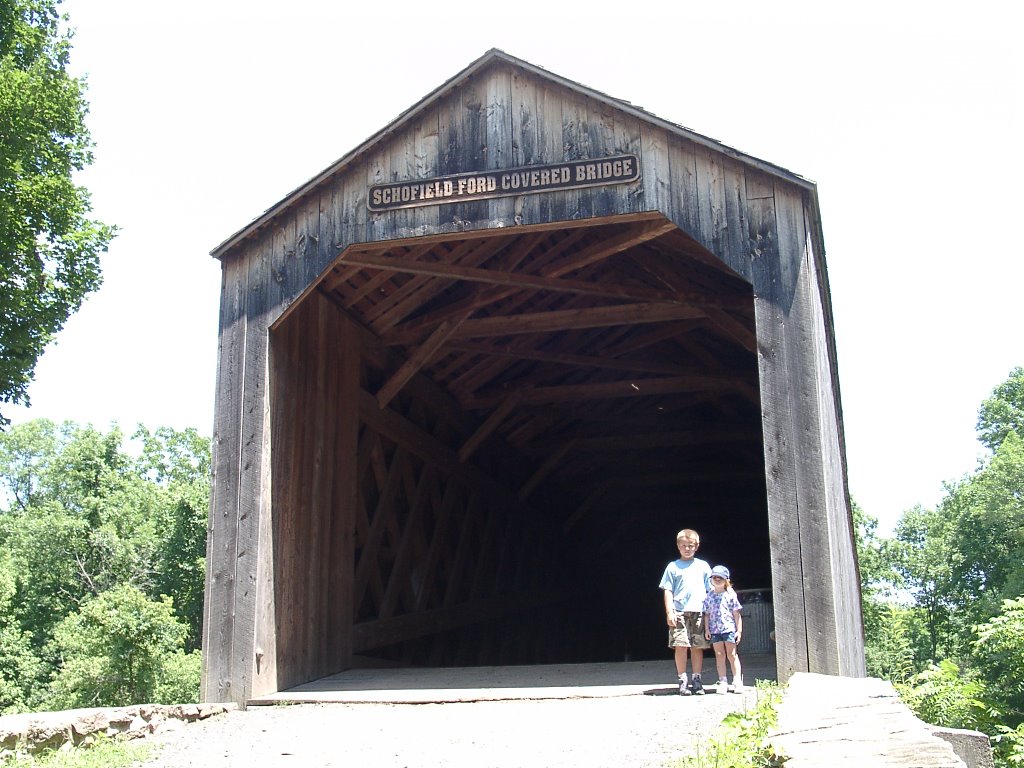 Schofield Ford Covered Bridge - Tyler State Park - Newtown Pennsylvania - June 27, 2004 by Clay McQueen