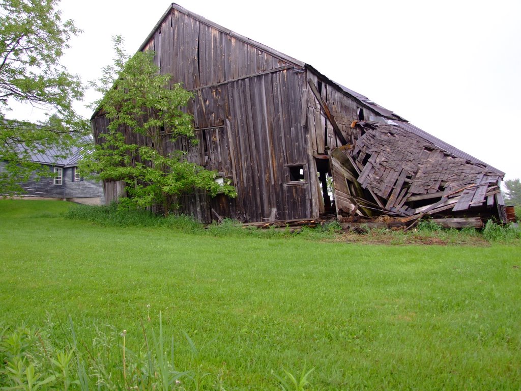 Falling Barn by g lee flatt