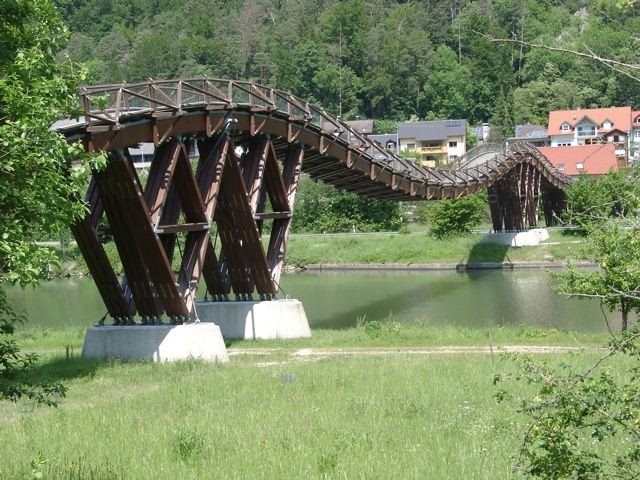 Essing - Holzbrücke by Werner Stoeckel