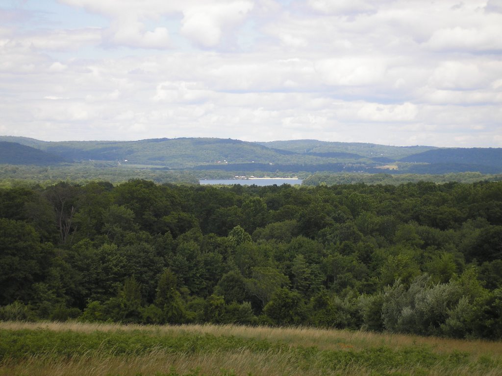 Spruce Run Reservoir Off In The Distance, From Hoffman Park, Union Township, NJ by Paul Lucente