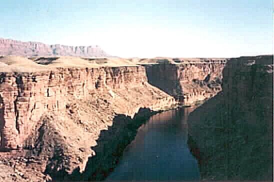 South off of the Navajo Bridge-late afternoon 1997 by deanceran