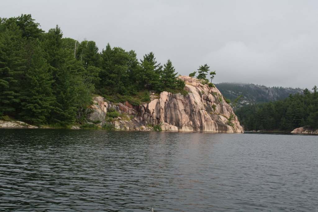 Rock formations on Kilarney lake by oliversp