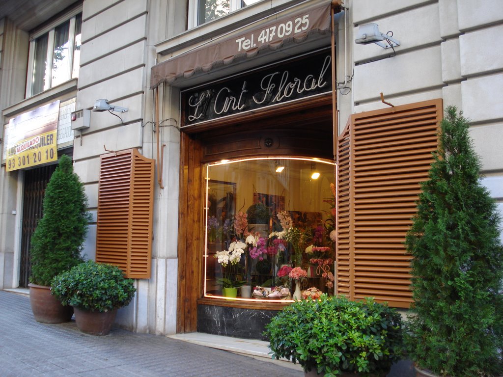 Floristeria el carrer Balmes. by ROBERT MORANCHO