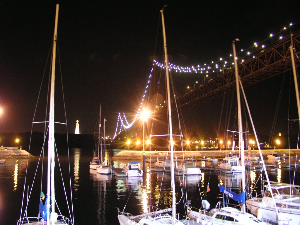 Il porto e il ponte 25 abril by Stefano Petri