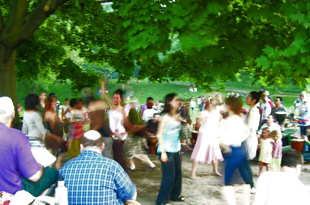 Drum Circle (trinity bellwoods park) by Bob Whalen