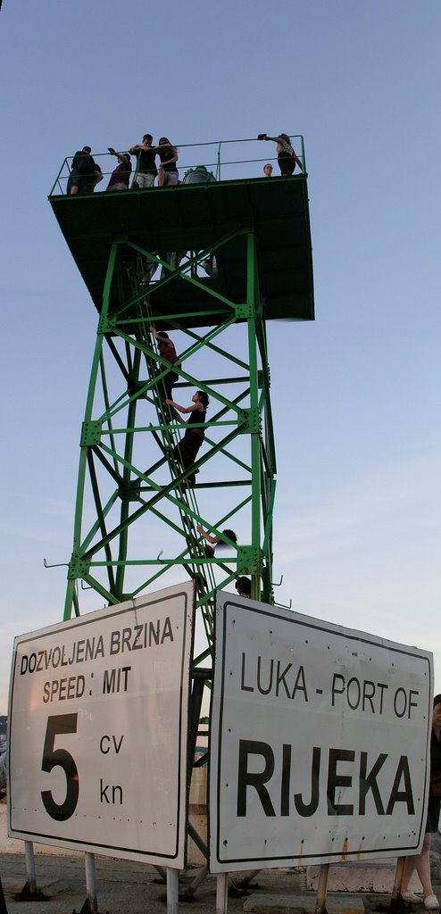 Lantern in Port of Rijeka by Damir Jelic