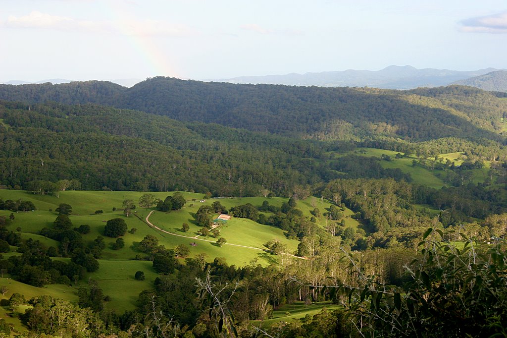 Numinbah Valley 4: View east from Numinbah Gap, NSW/Qld by Ian Stehbens