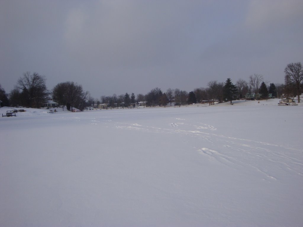 A frozen Dunlap Lake by Dave Rudloff