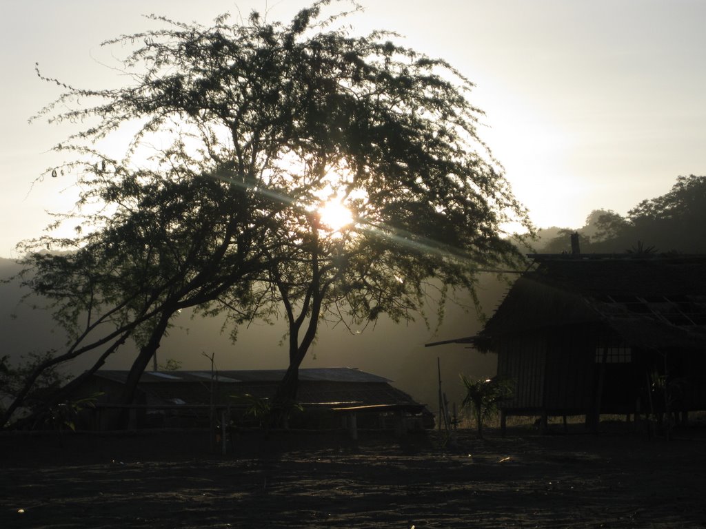 Sunrise over Brgy. Calayo, Nasugbu, Batangas by alan b quintana