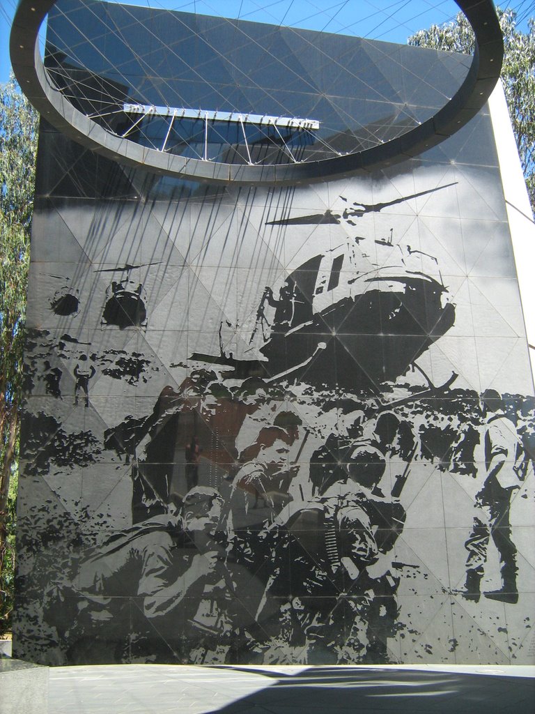 Motif on wall inside Vietnam War Memorial, Australian War Memorial, Campbell, ACT by Jason Boyd