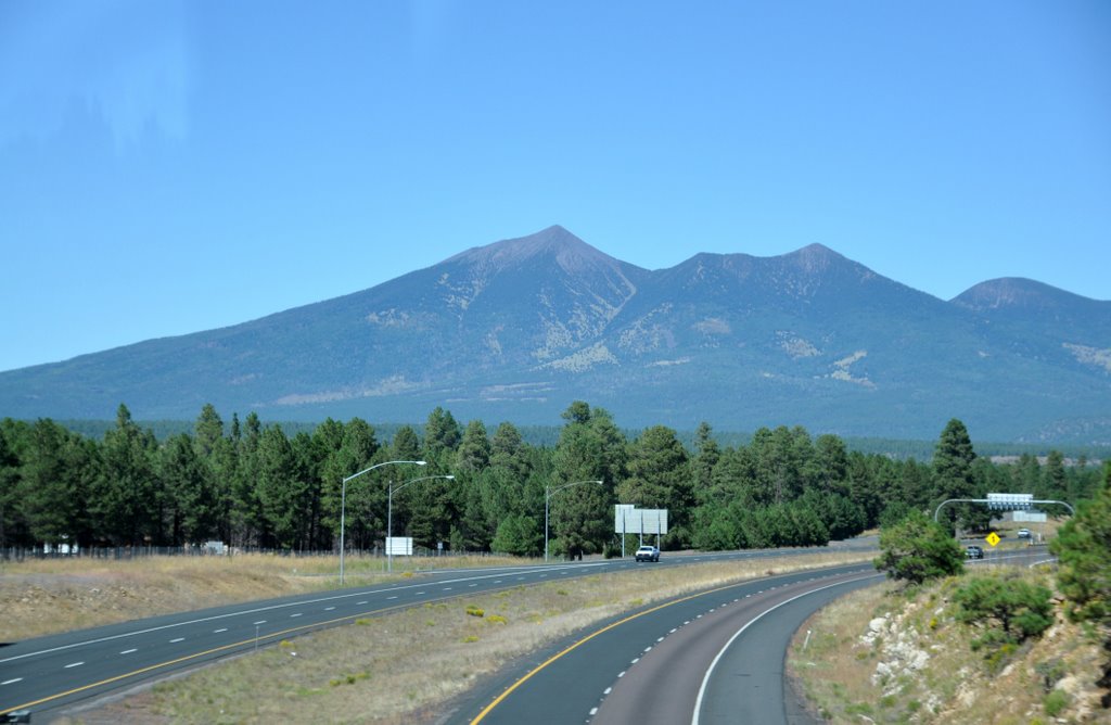 Driving on the Interstate in Flagstaff, AZ by D. Jenison