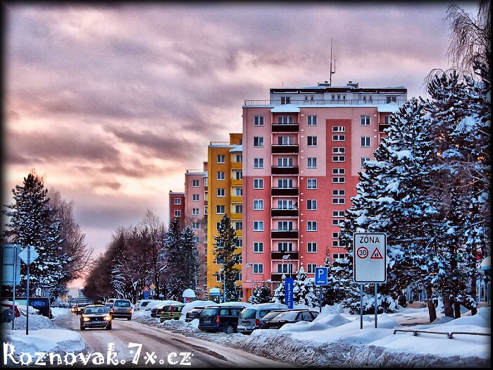 Colorful buildings by George Romanek