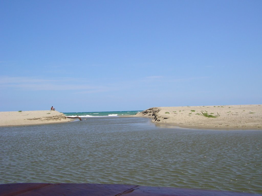 The river near Varna runs into the Sea by Bert Wiersma