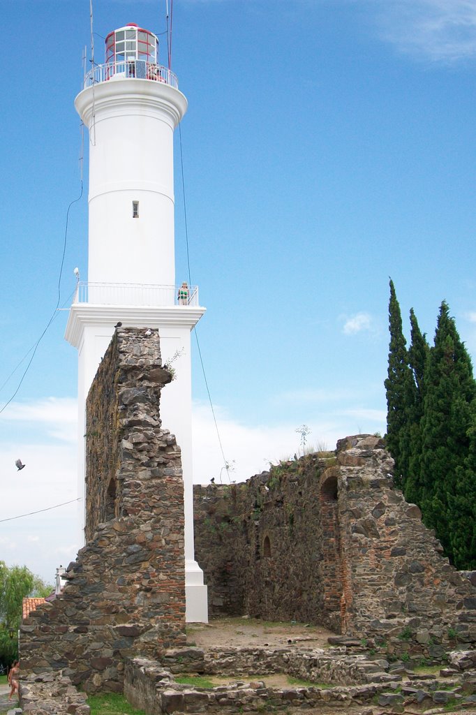 Ruins of Colonia de Sacramento near of the lighthouse by G. Romanini