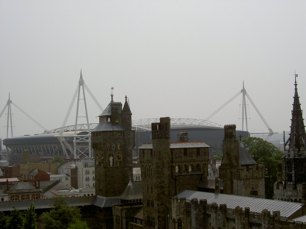 Cardiff castle - Millennium stadium by Laptit