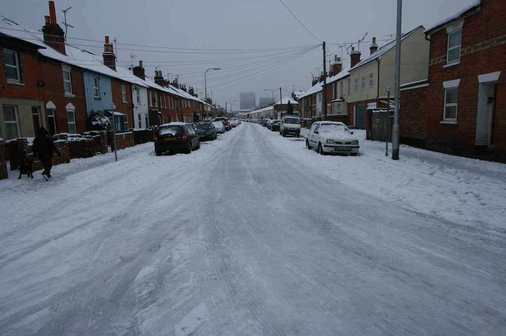 Great Knollys St, covered in snow and ice, looking East, 5.1.10 by m.miguez2