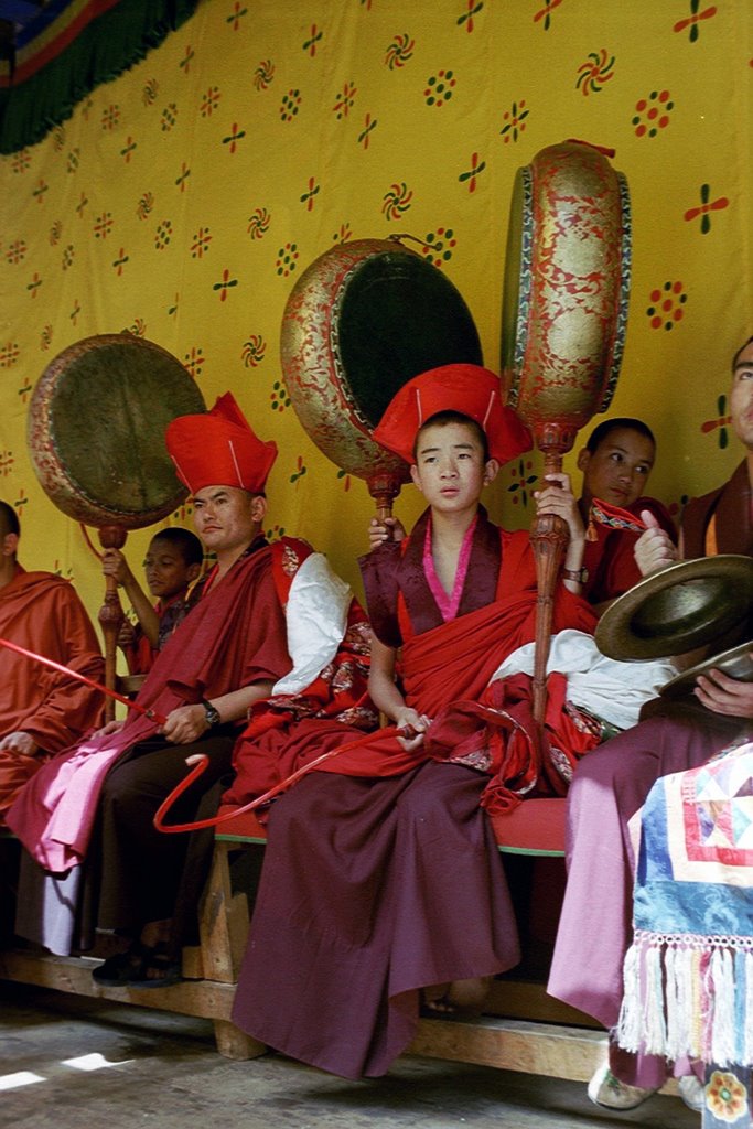 Rhythm section at the Paro tsechu by Bob Witlox