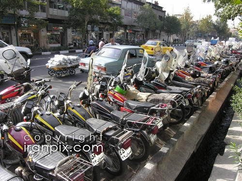 Motorcycles in fronz of the Grand Bazaar of Tehran, Iran by ramin dehdashti - Ir…