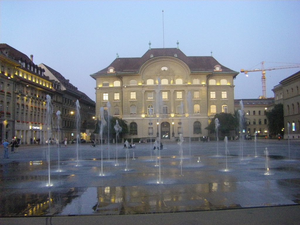 SUI - Bern - Hidden Fountains on Bundesplatz in front of the Swiss Nationalbank by boykotk