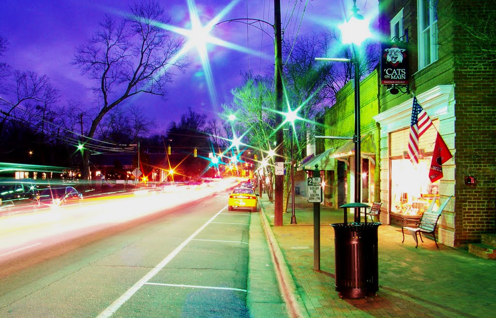 Davidson Main at Night (view S) by Kevin Childress