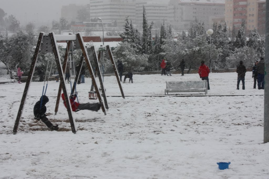 Nieve en el parque by pideporesaboca