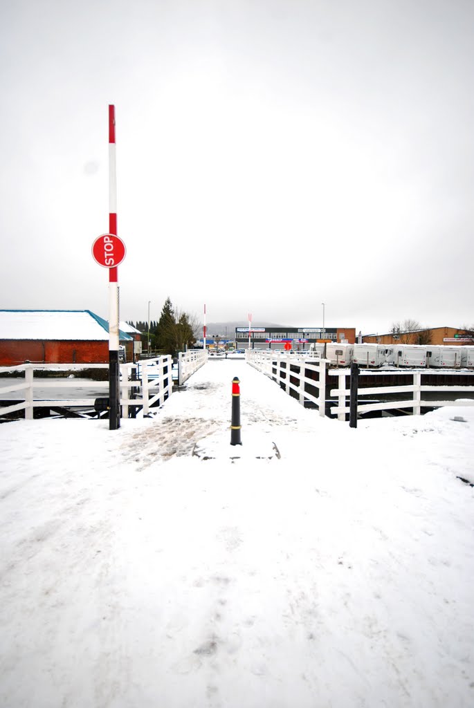 Hempsted Bridge In Snow by Mike Hartland