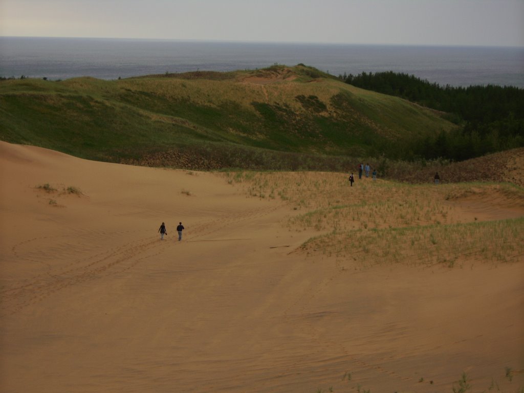 Au Sable Sand Dunes Overlooking Lake Superior by David J. Mitchell