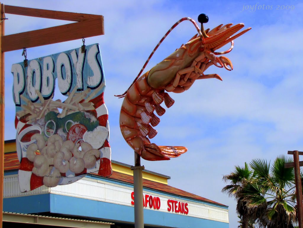 The Giant Shrimp and Po-boys Sign at Casey Gaido's Casual Seafood......for Leo by joyfotos