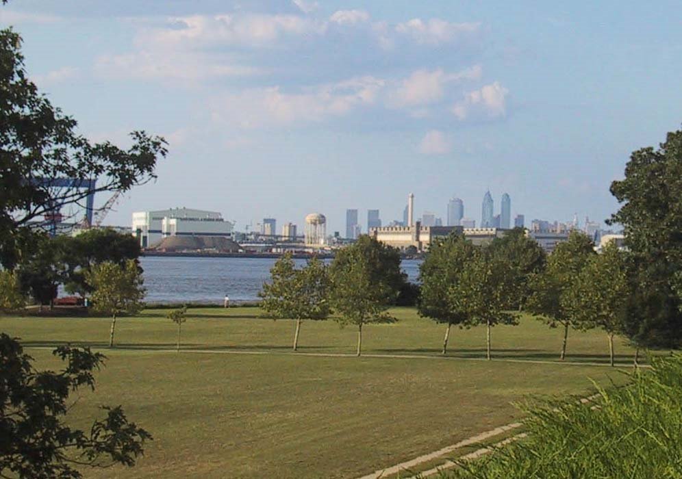 National Park, NJ: Looking toward Philadelphia. 8/28/2000 by J Reynolds