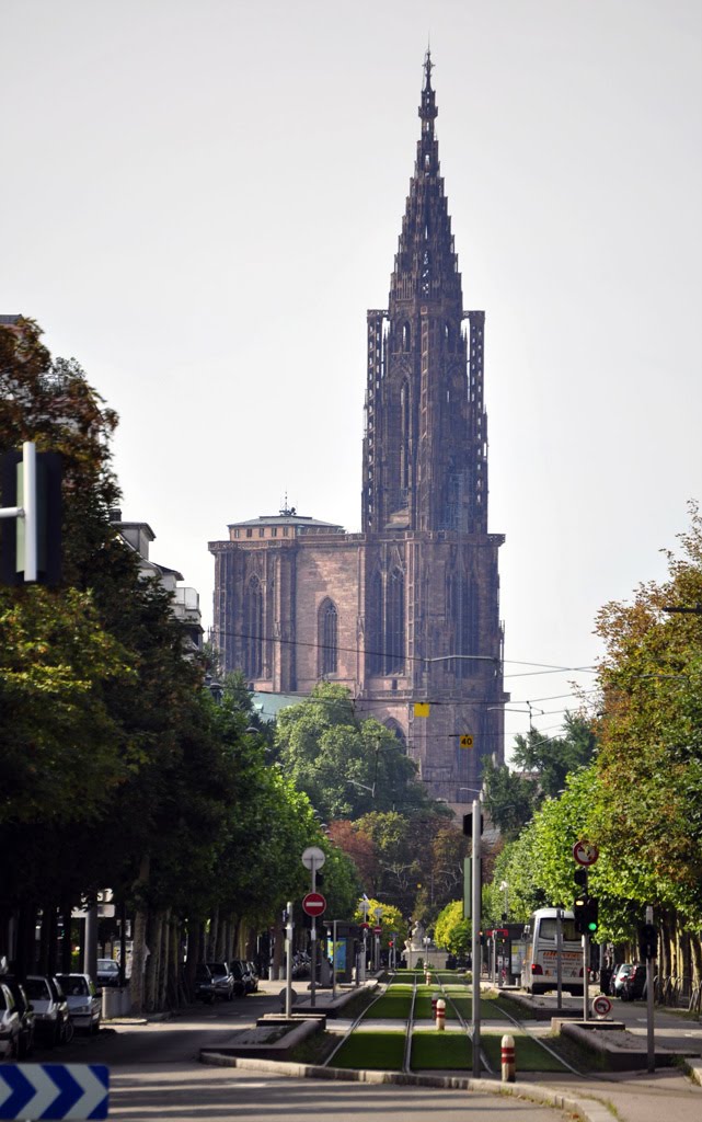 France - Alsace - Strasburg. La vue de la cathédrale de l'avenue Schutzenberger. by ®mene