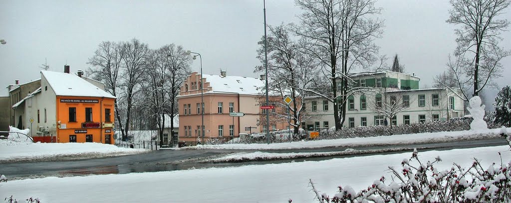 Turnov, kruhová křižovatka U hodin by Rodrich