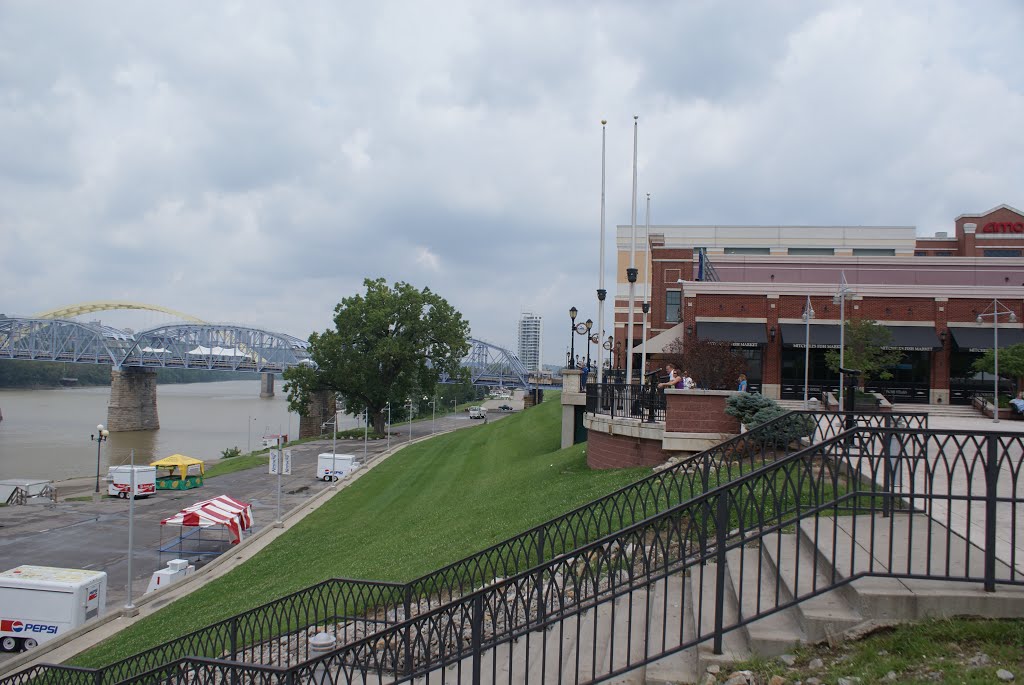 Looking at the Ohio River from KY's Newport Aquarium by Kerry2Kerry