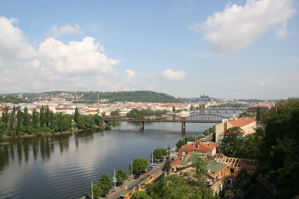 Praga - Río Moldava desde Vysehrad by Carloso