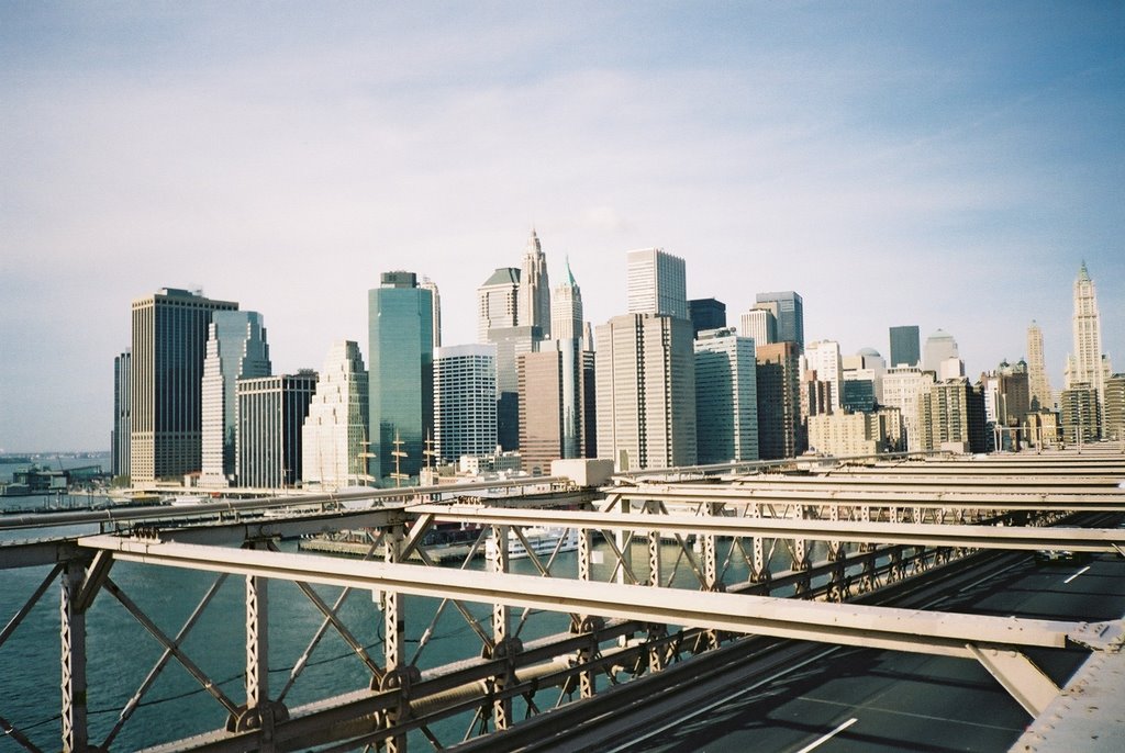 Lower Manhatt from Brooklyn Bridge by andrewjcb