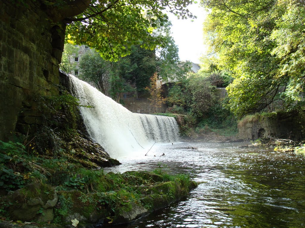 Dean Village Waterfall 1 by JackDeLaRieppa