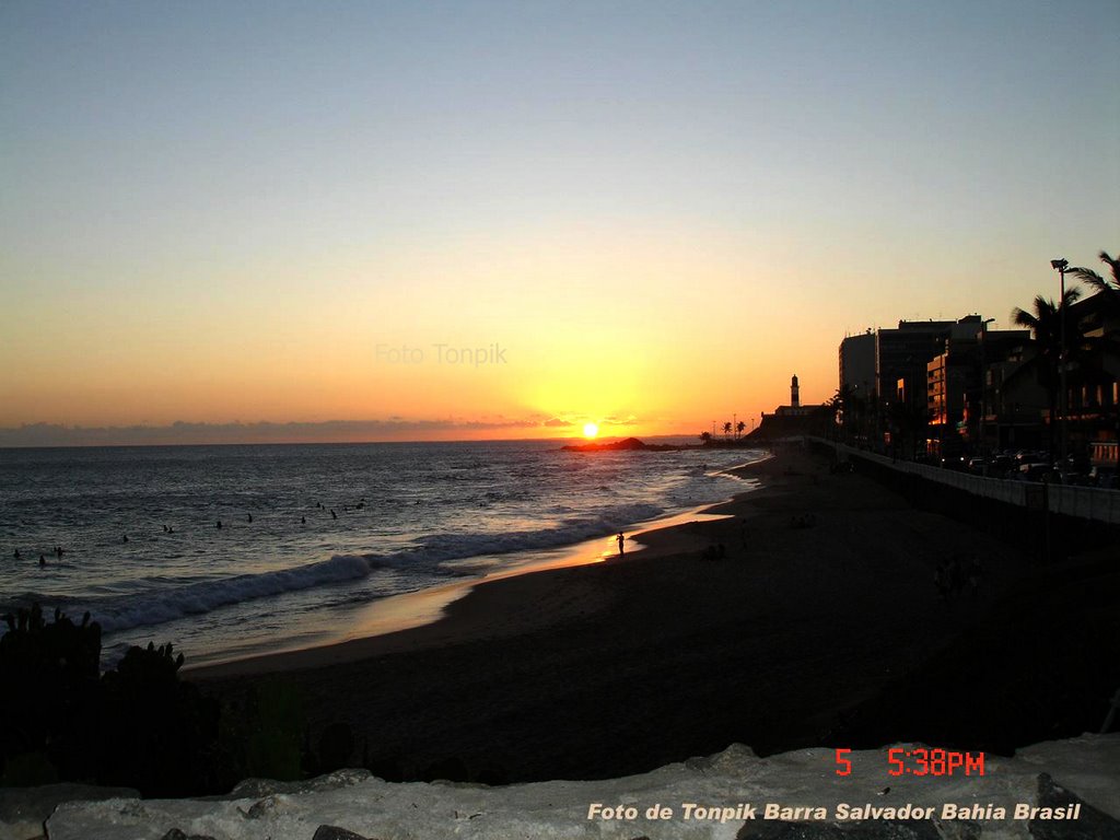 Pos do Sol.Farol Salvador Bahia Br by Tonpik