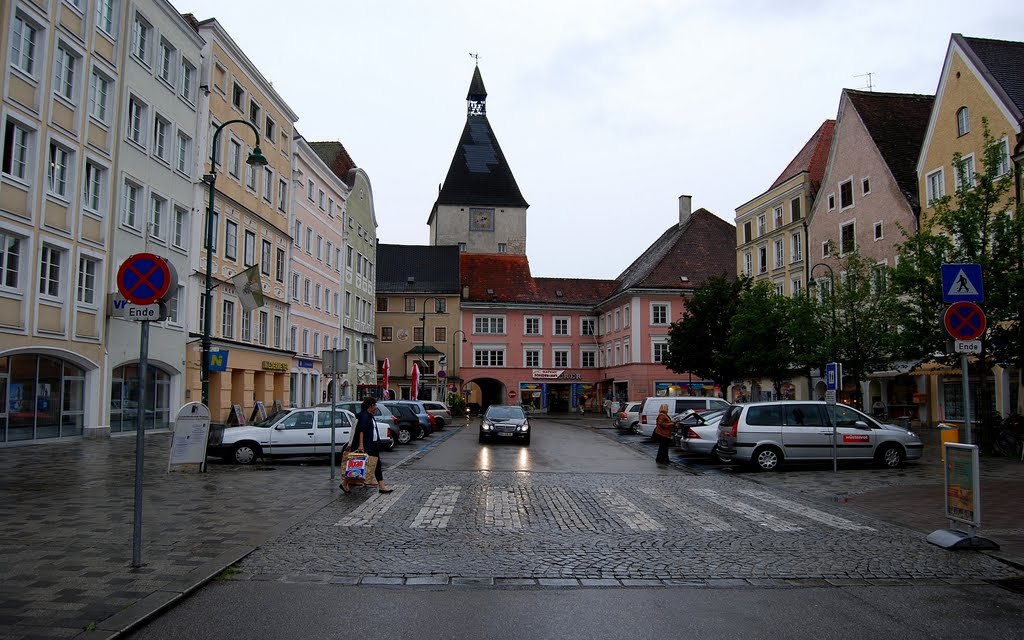 Main street, Stadtplatz, Braunau am Inn by Hans J.S.C. Jongstra