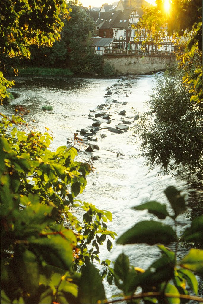 Marburg: Wehr an der Lahn by Thomas Ahlmeyer