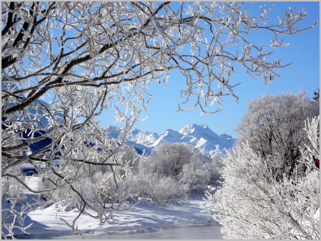 Winter landscape near La Punt-Chamues-ch by little penguin