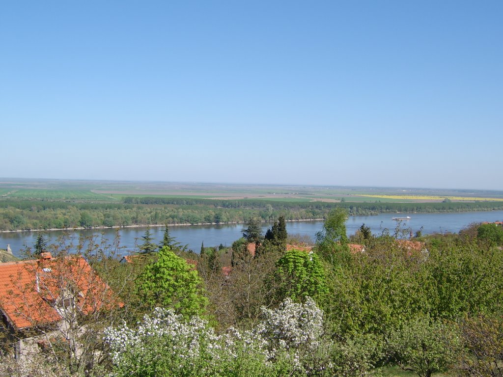 Slankamen overlooking the Danube in spring by HOLCLAJTNER