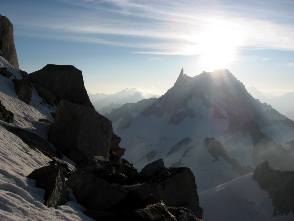 View of Dent du Geant from Tour Ronde by alpineclimber