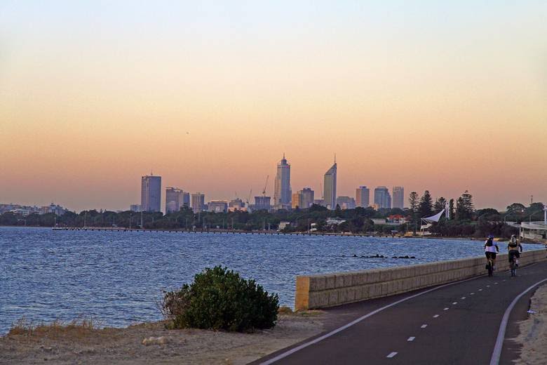 Perth City At Sunset by EOS20