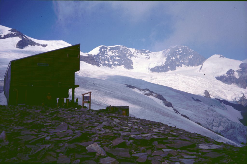 Liskamm and the Quintino Sella Hut by phil hassler